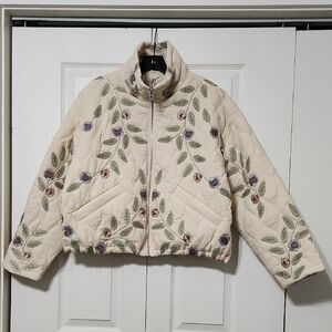 NWT BLANKNYC Quilted Floral Embroudered Jacket. Sizes M, L